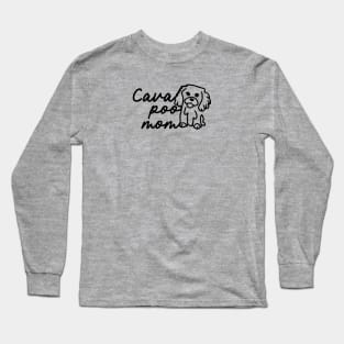 Cavapoo Mom Line Art Long Sleeve T-Shirt